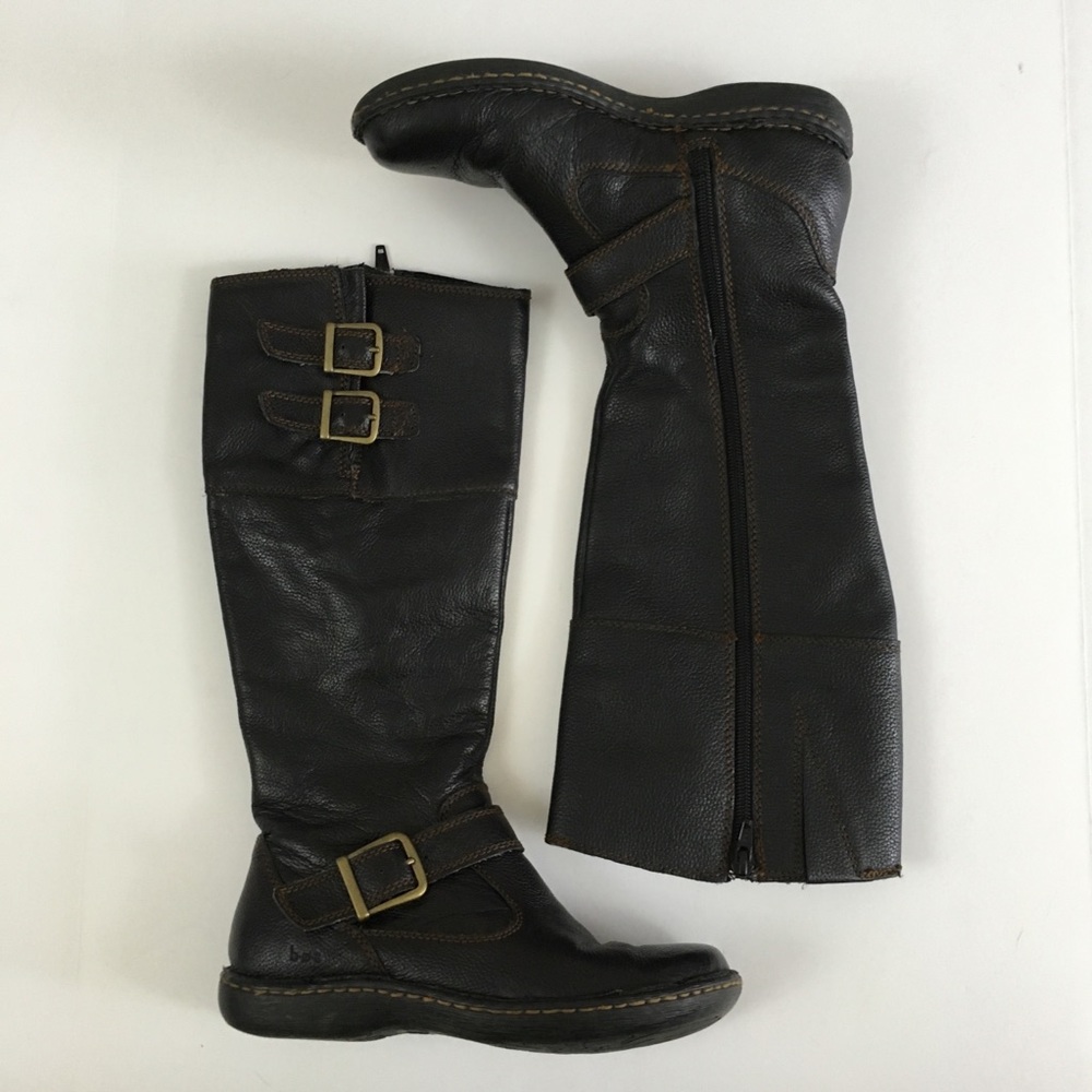 BOC Born Concept Espresso Brown Moto Boots 6 M/W